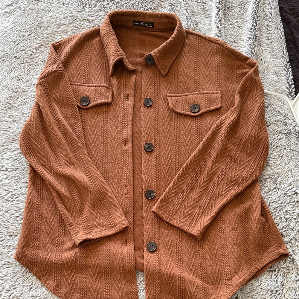Emery Rose - Soft Jersey button up